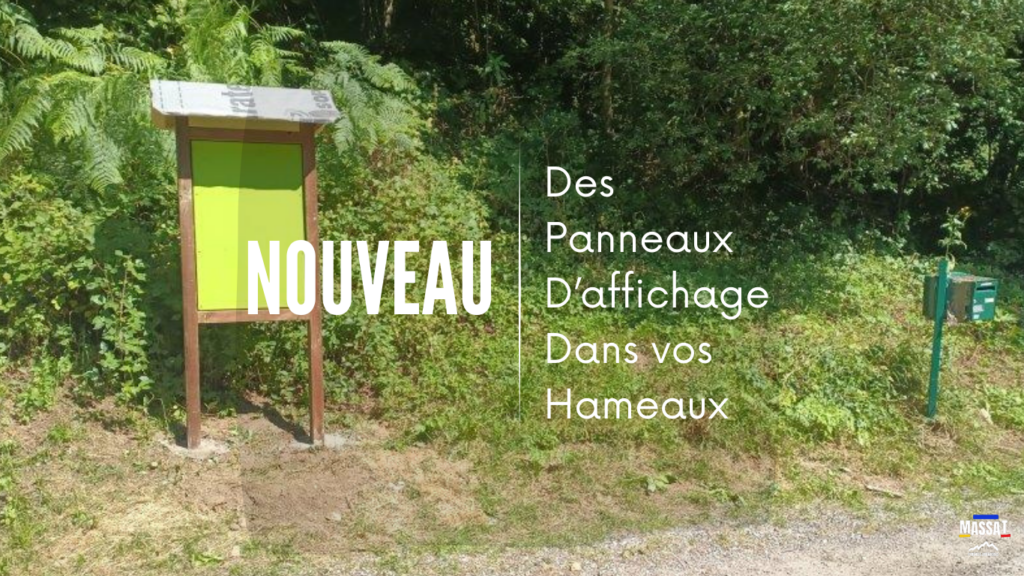 ***Nouveaux panneaux d’affichage***