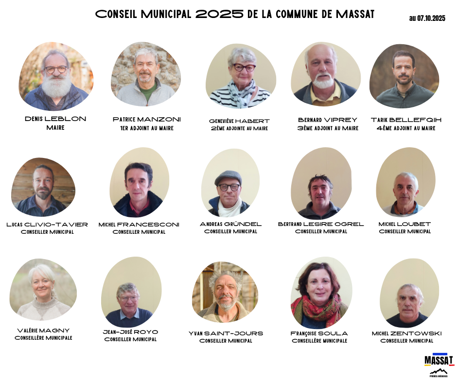***Le nouveau maire et les nouveaux adjoints de Massat***